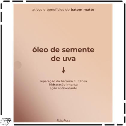 Imagem de Batom Bala Velvety Linha Glass Ruby Rose - Acabamento Aveludado