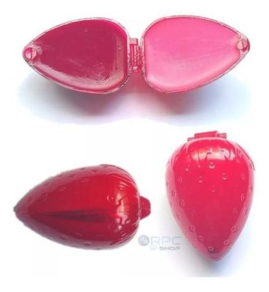 Imagem de Batom Brilho Labial Moranguinho Gloss Infantil Morango Presente Maquiagem Menina Filha Criança kit 2