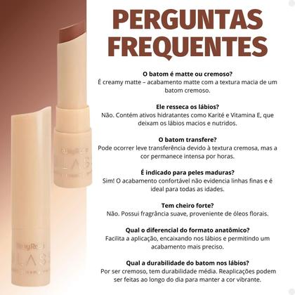 Imagem de Batom Creamy Matte Ruby Rose Glass GL03 Hb-F567-3 3g