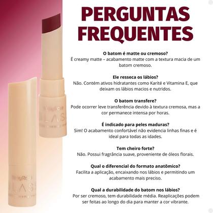 Imagem de Batom Creamy Matte Ruby Rose Glass GL08 Hb-F567-8 3g