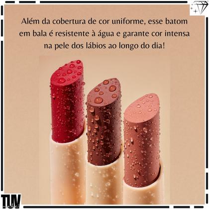 Imagem de Batom Cremy Matte Glass Ruby Rose Aveludado Resistente Água
