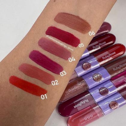 Imagem de Batom E Gloss Liquido Duo 4,8G - Ruby Rose