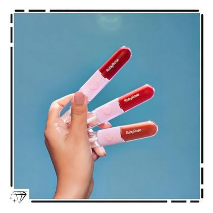 Imagem de Batom liquido duo d01 hbf5681 rubyrose