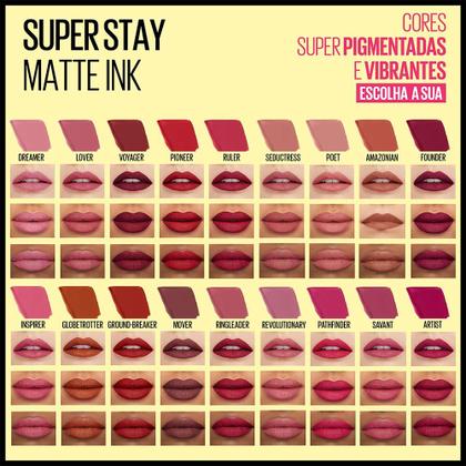 Imagem de Batom Líquido Longa Duração Maybelline SuperStay Matte Ink 5ml