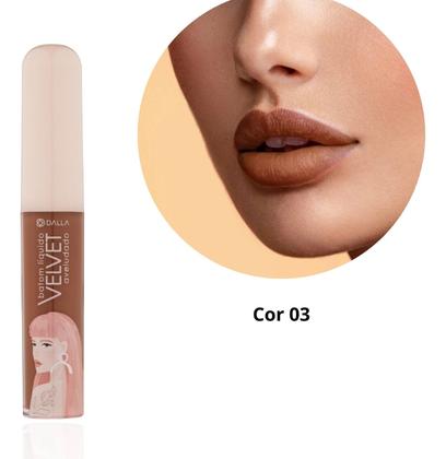 Imagem de Batom Liquido Matte Cores Aveludado Hidratante Velvet Dalla