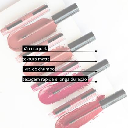 Imagem de Batom Líquido Matte Hidramate Make More Não Craquela Longa Duração 4ml