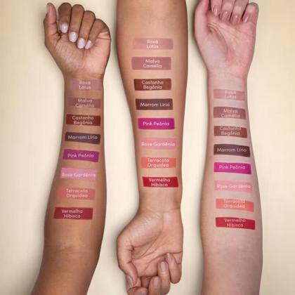 Imagem de Batom Líquido Pink Peônia Niina Secrets Skinny Matte 5ml Eudora