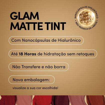 Imagem de Batom Líquido Rosé Vintage Glam Matte Tint 4g - EUDORA