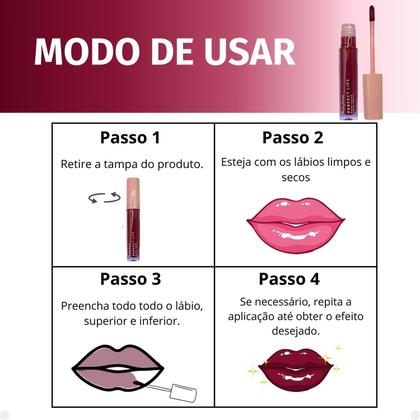 Imagem de Batom Líquido Ruby Rose Perfect Lips Fearless HB-L6200-1