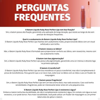 Imagem de Batom Líquido Ruby Rose Perfect Lips Positivity HB-L6200-2