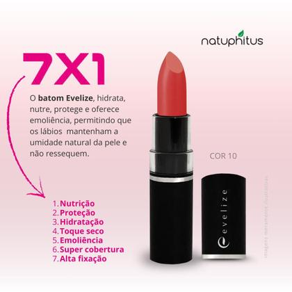 Imagem de Batom Matte Evelize - 16 opções de cores