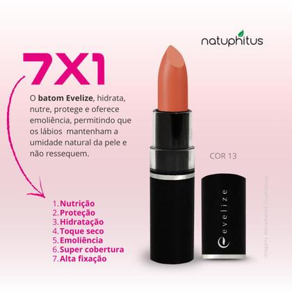 Imagem de Batom Matte Evelize - 16 opções de cores