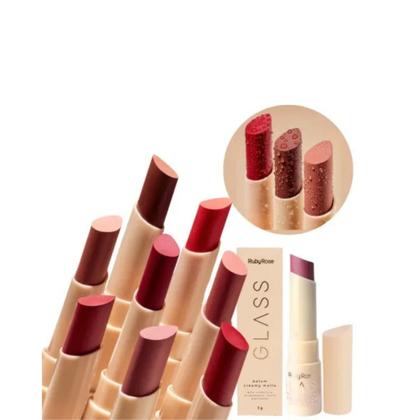 Imagem de Batom Ruby Rose Linha Glass Creamy Matte Longa duração GL02
