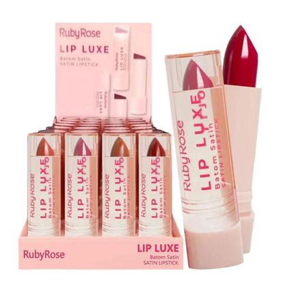 Imagem de Batom Satin Ruby Rose Lip Luxe  Cores LL50 LL60 LL70 LL80  Cremoso Acetinado