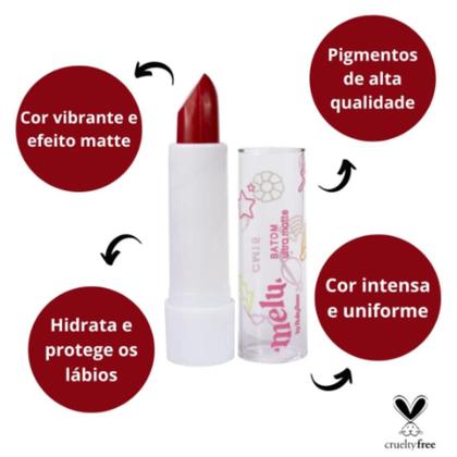 Imagem de Batom Ultra Matte Melu By Ruby Rose Cm07