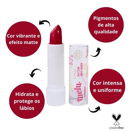 Imagem de Batom Ultra Matte Melu By Ruby Rose Cm12 3,8G