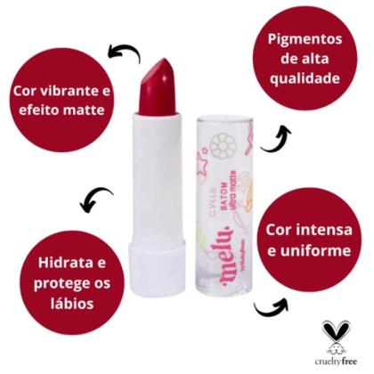 Imagem de Batom Ultra Matte Melu By Ruby Rose Cm12