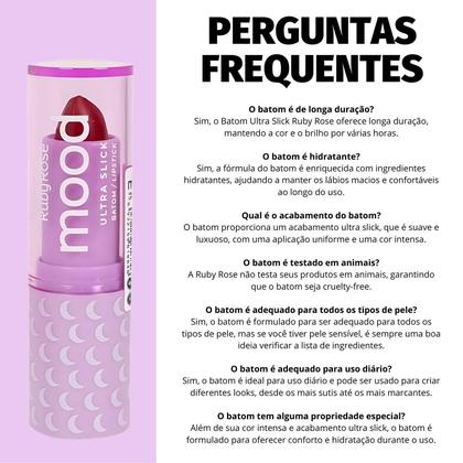 Imagem de Batom Ultra Slick Ruby Rose Mood Girly Hb-7001-6