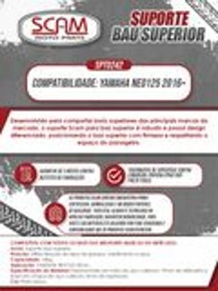 Imagem de Baú 34 litros Awa Proos com Bagageiro para NEO 125 2016-2023