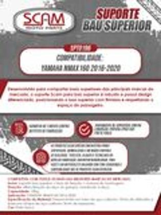 Imagem de Baú 34 litros Awa Proos com Bagageiro para NMAX 2016 - 2020