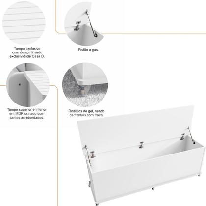 Imagem de Baú Banco Luca com Rodizios