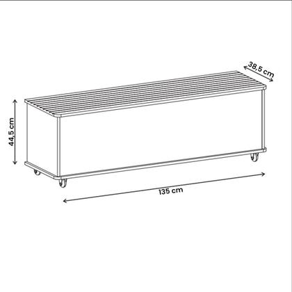 Imagem de Baú Banco Luca com Rodizios