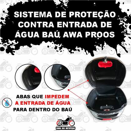Imagem de Baú Bauleto 29 Litros Awa  + Bagageiro Crosser 150 2014+