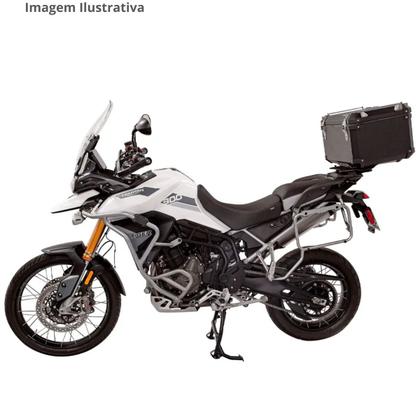 Imagem de Baú Bauleto 55 L Alumínio Preto + Suporte Tiger 900 Bráz