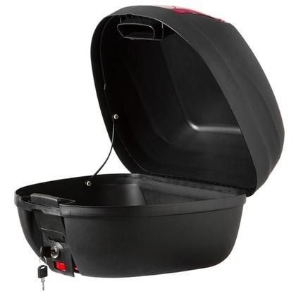 Imagem de Baú Bauleto de Moto 28 Litros com Lente Vermelha, Trava e Refletor Traseiro Pro Tork BP03