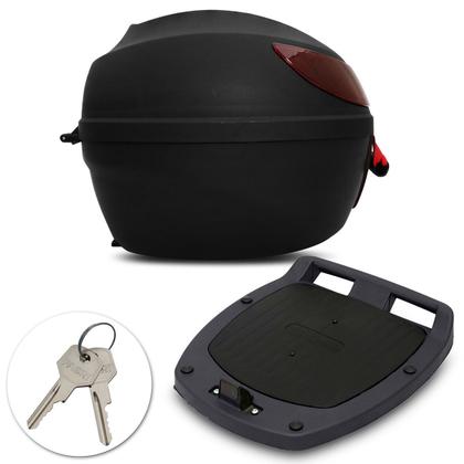 Baú Bauleto Moto 26 Litros Shutt Universal Preto Baú Bagageiro