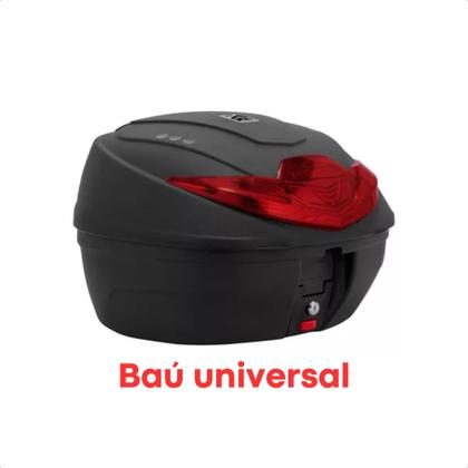 Imagem de Baú Bauleto Moto Traseiro 35 Litros 4 Universal Preto Lente Vermelha - Pro Tork BP-12