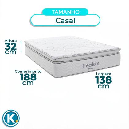 Imagem de Bau Blindado Marrom+Colchão Casal Freedom Ortobom+Cabeceira