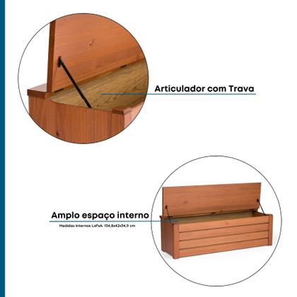 Imagem de Baú de Madeira Maciça Madma