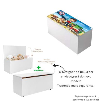 Imagem de Bau Infantil para brinquedos e objetos MDF Heróis