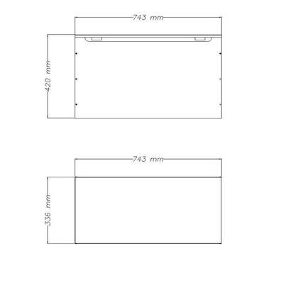 Imagem de Baú Multiuso em Madeira Maciça com Acabamento Vermelho Tramontina