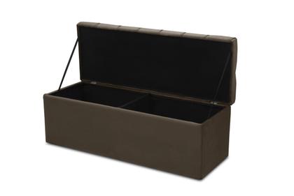 Imagem de Baú Para Quarto Cama Box Madeira Estofado Casal