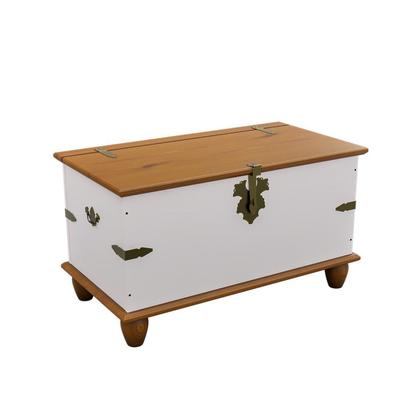 Imagem de Baú para Quarto Infantil com Tampo e Base em Madeira Maciça Joy
