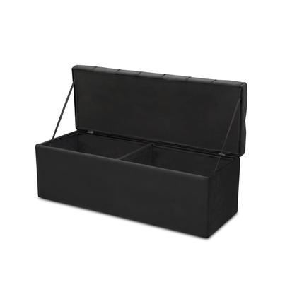 Imagem de Baú Para Quarto Pé de Cama Box King Size Madeira Estofado