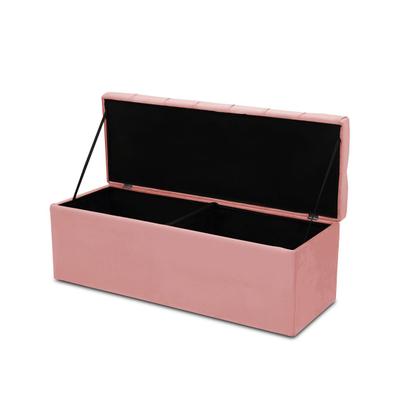 Imagem de Baú Para Quarto Pé de Cama Box King Size Madeira Estofado