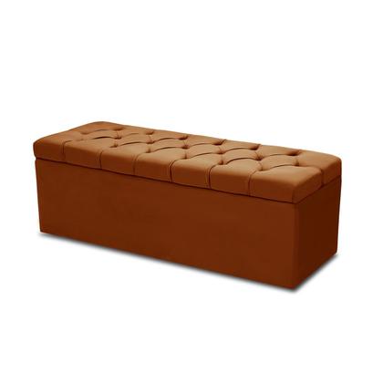 Imagem de Baú Para Quarto Pé de Cama Box King Size Madeira Estofado