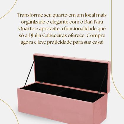 Imagem de Baú Para Quarto Pé de Cama Box King Size Madeira Estofado