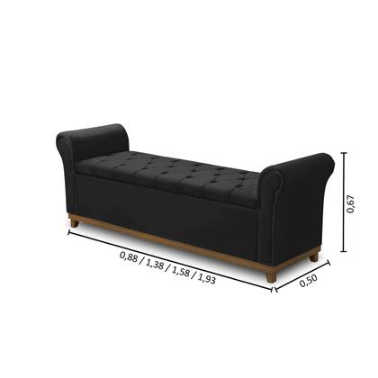 Imagem de Baú Para Quarto Pé de Cama Box King Size Madeira Grécia