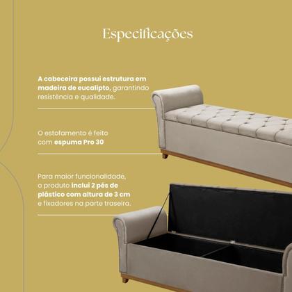 Imagem de Baú Para Quarto Pé de Cama Box King Size Madeira Grécia