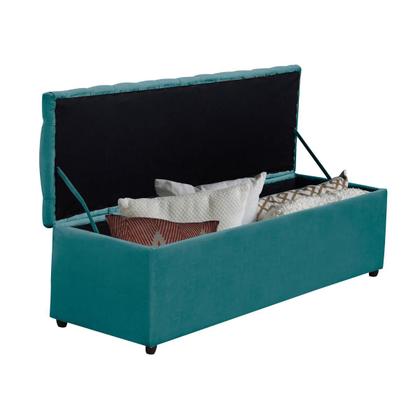 Imagem de Baú Recamier Calçadeira Para Quarto Cama Vitória 120Cm Estofada Suede Diversas Cores