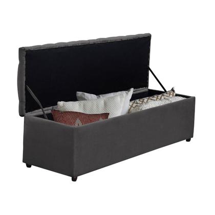 Imagem de Baú Recamier Calçadeira Para Quarto Cama Vitória 120Cm Estofada Suede Diversas Cores