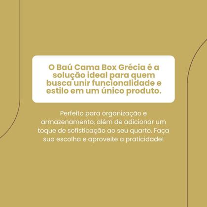 Imagem de Baú Recamier Cama Box Quarto Madeira Estofado Grécia Casal