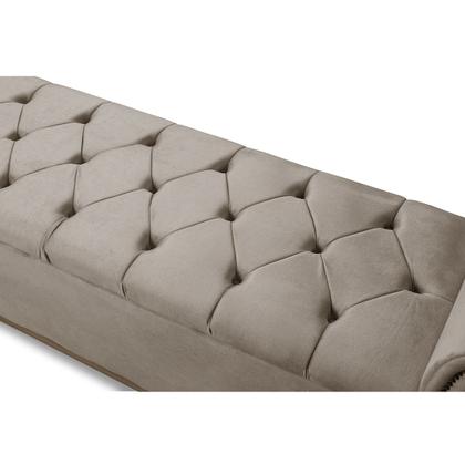 Imagem de Baú Recamier Cama Box Quarto Madeira Estofado Grécia Casal