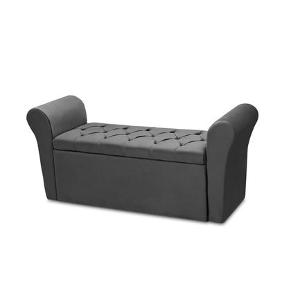 Imagem de Baú Recamier Para Cama Box Quarto Madeira Estofado Casal