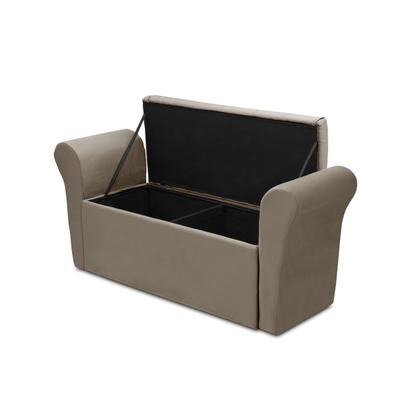 Imagem de Baú Recamier Para Cama Box Quarto Madeira Estofado King