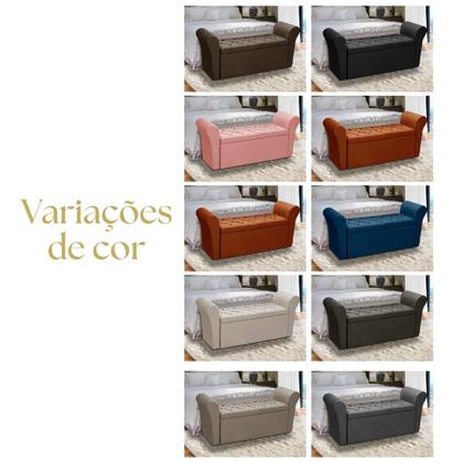 Imagem de Baú Recamier Para Cama Box Quarto Madeira Estofado Solteiro0